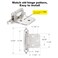 Vallecloud 10 Pack 5 Pair Brushed Satin Nickel SelfClosing Cabinet Hinges for Flush Mount Kitchen Cabinet Door 12 Overlay Variable Face Frame SemiConcealed Hinges
