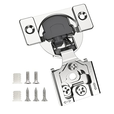 Chibery 60 Pack 12 Overlay 3D Soft Close Concealed Hinge for Face Frame Door Smooth Slow Self Closing Hinges Satin Nickel Hidden 105 Open Angle Stainless Steel Hinge for Kitchen Cabinet Door