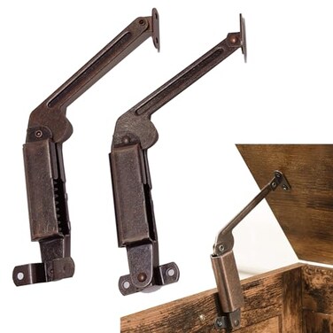ANTEISI Antique Copper Lid Support Hinges with SpringCoffee Table Lifting Hardware79 Inches 2Pack