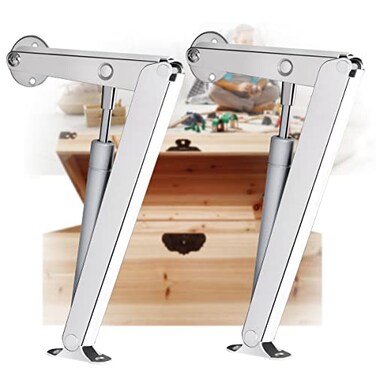 Hingex 100N Heavy Duty Soft Close Lid Support Hinge Chest Hinge Heavy Lid Hinges for Wooden Box Trunk Toy Box Hinges Soft Close Safety Slow Lowering 45lbs2pcs