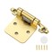 Ravinte Hardware 20 Pack 10 Pairs 12 Inch Overlay Kitchen Cabinet Hinges Satin Brass Self Closing Hinges for Kitchen Cabinet Doors SemiConcealed Cupboard Hardware Face Mount Hardware Gold
