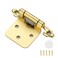 Ravinte Hardware 20 Pack 10 Pairs 12 Inch Overlay Kitchen Cabinet Hinges Satin Brass Self Closing Hinges for Kitchen Cabinet Doors SemiConcealed Cupboard Hardware Face Mount Hardware Gold