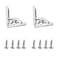 TAODAN 2PCS Cold Rolled Steel 90 Degree Folding Hinge Flush Conversion 180 Degree Countertop Support Concealed Hinge with Screws Suitable for Kitchen Cabinet Wardrobe Bookcase Door Connection
