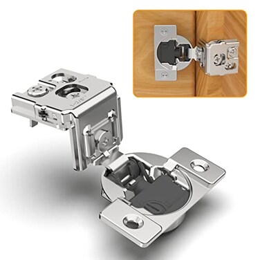 Chibery 30 Pack 138 Overlay 4D Soft Close Concealed Hinges for Face Frame Door Adjustable Closing Speed Smooth Slow Self Close Hinges Satin Nickel 105 Open Angle Stainless Steel Cabinet Hinges