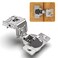 Chibery 30 Pack 138 Overlay 4D Soft Close Concealed Hinges for Face Frame Door Adjustable Closing Speed Smooth Slow Self Close Hinges Satin Nickel 105 Open Angle Stainless Steel Cabinet Hinges