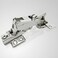 YUEZIYE Small Angle self Closing 180 Degree Cabinet Hinge 2 Pairs 4Piece Set 180 Degree Frameless Hidden Kitchen Cabinet Door Hinge Suitable for WardrobeCabinetCorner Cabinet Folding HingeFull Cover