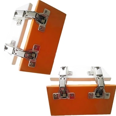 YUEZIYE Small Angle self Closing 180 Degree Cabinet Hinge 2 Pairs 4Piece Set 180 Degree Frameless Hidden Kitchen Cabinet Door Hinge Suitable for WardrobeCabinetCorner Cabinet Folding HingeFull Cover