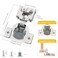 Furniware 10 Pack 5 Pairs 12 inch Overlay Soft Close Hinges for Face Frame Kitchen Cabinet Hinges Satin Nickel 3 Way Adjustability Concealed Soft Close Hinges Damper Self Closing