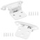 Donanim 12 White Overlay Cabinet Hinges 30 Pack 15 Pairs Self Closing Flush Face Mount Cabinet Hardware Hinges for Kitchen Cabinet Doors