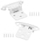 Donanim 12 White Overlay Cabinet Hinges 30 Pack 15 Pairs Self Closing Flush Face Mount Cabinet Hardware Hinges for Kitchen Cabinet Doors