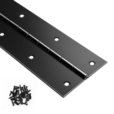 GRRONZEE Black Piano Hinge 36 Inch x 3 Inch Heavy Duty Stainless Steel Piano Hinge Continuous Hinge for Cabinet Door DIY Wood Boxes 005 Leaf Thickness