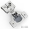 ELEBUILD 20 Pack 12 Overlay 3D Soft Close Hinges for Face Frame Kitchen Cabinet 3 Way Adjust Self Closing Concealed Cabinet Hinges105 Degree