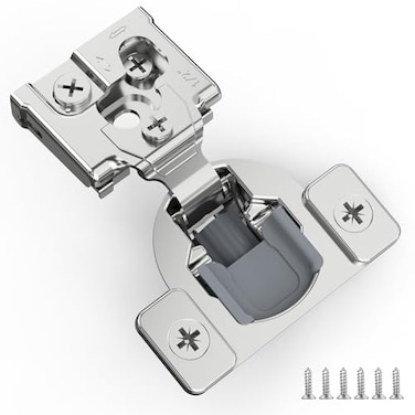 ELEBUILD 20 Pack 12 Overlay 3D Soft Close Hinges for Face Frame Kitchen Cabinet 3 Way Adjust Self Closing Concealed Cabinet Hinges105 Degree