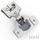 ELEBUILD 20 Pack 12 Overlay 3D Soft Close Hinges for Face Frame Kitchen Cabinet 3 Way Adjust Self Closing Concealed Cabinet Hinges105 Degree
