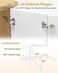 Chibery 4 Pair 135 Degree 165 Degree Hinges Kit for Pie Corner Cabinets Hidden Lazy Susan Face Frame Self Closing Clip On Smooth Slow Close Concealed Mount for Bifold Door Kitchen Cupboard