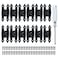 Seimneire H Cabinet Hinges Antique HShape Flat Iron Hinges Decorative Tool for Cupboard Wardrobe Wooden Jewelry Box 12Pcs Black