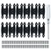 Seimneire H Cabinet Hinges Antique HShape Flat Iron Hinges Decorative Tool for Cupboard Wardrobe Wooden Jewelry Box 12Pcs Black