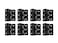 QCAA Heavy Duty 3 Fold Retro Chest Hinge Half Surface for Chest Cabinet Furniture 3 x 18mm Matte Black Made in Taiwan 8 Pack