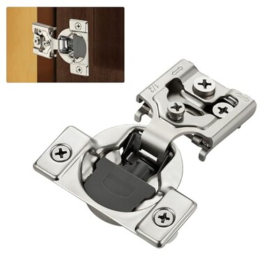Home Expert 10 Pack 5 Pairs 12 Overlay Soft Close Cabinet Hinges Satin Nickel Stainless Steel Concealed Hinges with 3D SelfClosing for Face Frame Doors Kitchens