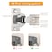Chibery 50 Pack 916 Overlay 4D Concealed Hinges for Face Frame Door Soft Close OnOff Switch Self Closing 105 Open Angle Concealed Stainless Steel Hinges for Framed Cabinet Satin Nickel