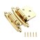 Ravinte 60 Pack 30 Pairs 12 inch Overlay Cabinet Hinges SelfClosing SemiConcealed Face Mount Satin Brass Decorative Hardware with Door Bumpers for Kitchen Cupboard Doors Gold