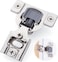 DecoBasics 40 Pack20 Pair 12 Overlay Soft Close Cabinet Hinges for Kitchen Bath Concealed Soft Close Hinge for cabinet Door w Self Closing Damper Easy Upgrade Stainless Steel Last a Lifetime