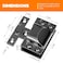 Mdkave Glass Door HingesGlass HingesGlass Cabinet Hinges304 Stainless SteelSilent Closing for Thickness 58mm Doors Black4 Pack