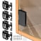 Mdkave Glass Door HingesGlass HingesGlass Cabinet Hinges304 Stainless SteelSilent Closing for Thickness 58mm Doors Black4 Pack