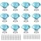 ANJUU 12 Pcs 30mm Diamond Shape Crystal Glass Cabinet Knobs with Screws Drawer Knob Pull Handle Used for Kitchen Dresser Door Cupboard