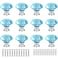 ANJUU 12 Pcs 30mm Diamond Shape Crystal Glass Cabinet Knobs with Screws Drawer Knob Pull Handle Used for Kitchen Dresser Door Cupboard