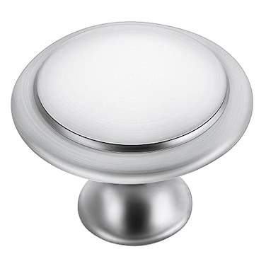 Ravinte 40 Pack Brushed Nickel Kitchen Cabinet Knobs 116 Inch Round Drawer Pulls Satin Nickel Stainless Steel Drawer Handles Door Hardware for Dresser Cabinets