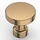Amerdeco 10 Pack Champagne Bronze Kitchen Cabinet Knobs and Pulls Single Hole Round Gold Drawer Knobs for Bathroom Cabinets K0012