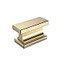 Amerdeco 10 Pack Gold Cabinet Knobs 146 Inch37mm Single Hole Cabinet Handles Rectangle Dresser Knobs Champagne Brass Drawer Knobs and Pulls for Bathroom Cabinets