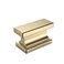 Amerdeco 10 Pack Gold Cabinet Knobs 146 Inch37mm Single Hole Cabinet Handles Rectangle Dresser Knobs Champagne Brass Drawer Knobs and Pulls for Bathroom Cabinets