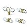 JEREVER 4 Pack Hexagonal Crystal Knobs Wire Wrapped Glass Brass Drawer Pull Cabinet Handle Gold Furniture Hardware for Dresser Kitchen Clear
