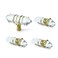JEREVER 4 Pack Hexagonal Crystal Knobs Wire Wrapped Glass Brass Drawer Pull Cabinet Handle Gold Furniture Hardware for Dresser Kitchen Clear