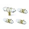 JEREVER 4 Pack Hexagonal Crystal Knobs Wire Wrapped Glass Brass Drawer Pull Cabinet Handle Gold Furniture Hardware for Dresser Kitchen Clear