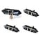 JEREVER 4 Pack Hexagonal Crystal Knobs Wire Wrapped Glass Brass Drawer Pull Cabinet Handle Gold Furniture Hardware for Dresser Kitchen Black