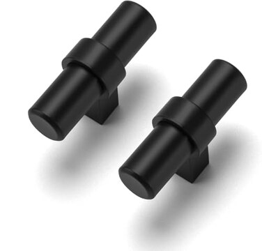 Goldenwarm 30 Pack Black Cabinet Knobs Kitchen Cabinet Handles Dresser Drawer Pulls Tbar Closet Knobs