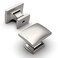 Amerdeco 10Pack Brushed Satin Nickel Cabinet Knobs Pulls 118 Inch Single Hole Square Drawer Handles for Bathroom Cabinets ZH0011