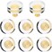 Hotop 8 Pieces Glass Cabinet Knobs 115 Inch Crystal Pulls Gold Cabinet Dresser Handle Bulk Brass Drawer Pull for Furniture Kitchen Cupboard Hardware Office Nightstand Decor Round Style