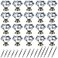 NORTHERN BROTHERS 20 Pack 30mm Crystal Cabinet Knobs Diamond Glass Drawer Knobs with 3 Screw Sizes for Dresser Kitchen Bathroom Bronze