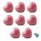 SeeRaphee Pink Ceramic Heart Shape Cabinet Handles Drawer Pulls Knobs for Kitchen Cabinets Closets Toy Organizer Box Bookcase8PCS