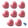 SeeRaphee Pink Ceramic Heart Shape Cabinet Handles Drawer Pulls Knobs for Kitchen Cabinets Closets Toy Organizer Box Bookcase8PCS