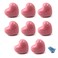 SeeRaphee Pink Ceramic Heart Shape Cabinet Handles Drawer Pulls Knobs for Kitchen Cabinets Closets Toy Organizer Box Bookcase8PCS