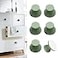 Elistonie 6 Pack Grayish Green Aluminum SelfStick Knobs SelfAdhesive Drawer Knobs Cabinet Handle Push Pull with Adhesive Knob for Cupboard Cabinet Dresser Window KLSRN2024