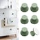 Elistonie 6 Pack Grayish Green Aluminum SelfStick Knobs SelfAdhesive Drawer Knobs Cabinet Handle Push Pull with Adhesive Knob for Cupboard Cabinet Dresser Window KLSRN2024