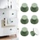Elistonie 6 Pack Grayish Green Aluminum SelfStick Knobs SelfAdhesive Drawer Knobs Cabinet Handle Push Pull with Adhesive Knob for Cupboard Cabinet Dresser Window KLSRN2024