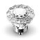 VEHCIL 8 Pack Crystal Dresser Knobs Single Hole Brushed Nickel Cabinet Knobs Crystal Knobs for Drawers Hardware for Kitchen Cupboard Bathroom Round Flower Design