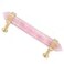 mookaitedecor Brushed Brass with Rose Quartz Double Crystal Points Drawer Pulls Cabinets Handles Door Knobs for Dresser Cupboard Kitchen Decor
